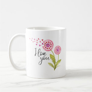 Floral I Love You Valentines Day Coffee Mug