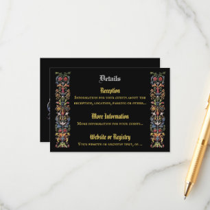 Floral Illuminated Mediaeval Editable Enclosure Card