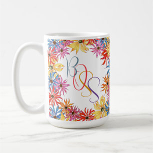 Floral Illustrated Personalised Bosses Mug