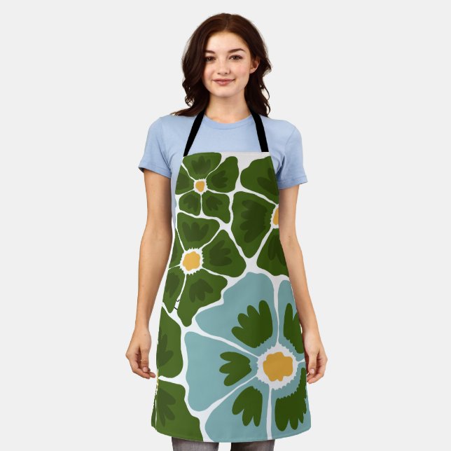 Floral Illustration Artwork Apron (Worn)
