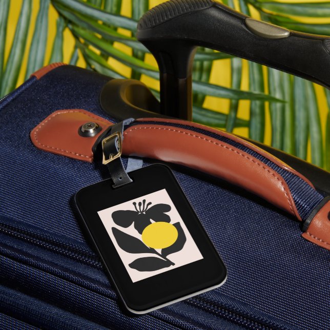 Floral Illustration Artwork Luggage Tag (Front Insitu 1)
