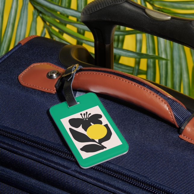 Floral Illustration Artwork Luggage Tag (Back Insitu 3)