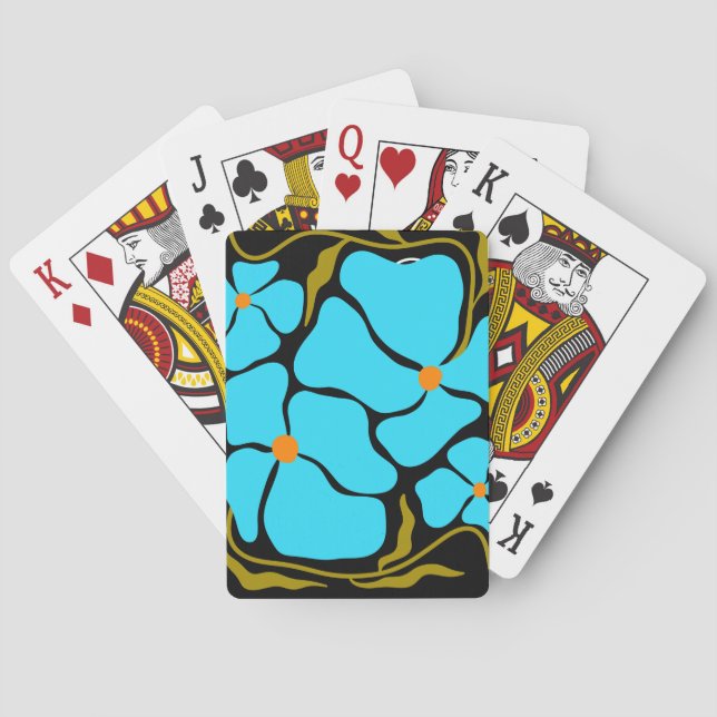 Floral Illustration Artwork Playing Cards (Back)