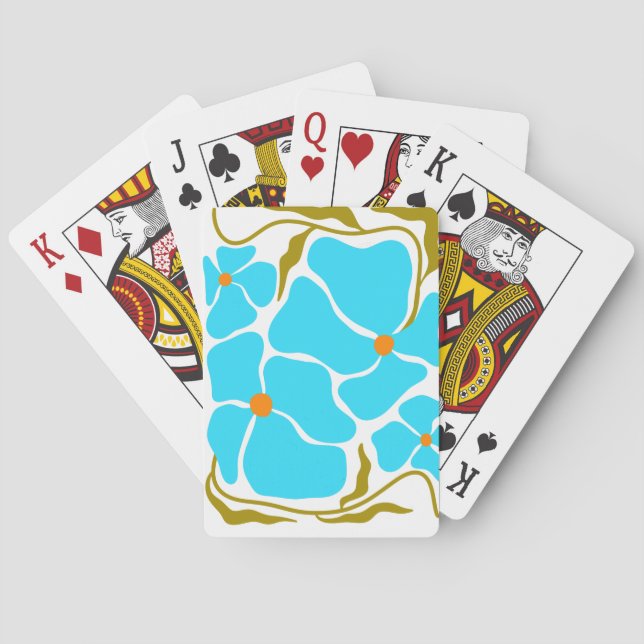 Floral Illustration Artwork Playing Cards (Back)