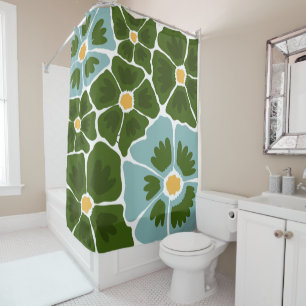 Floral Illustration Shower Curtain