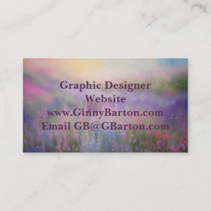 Floral Impressionist AI Art Design Business Card