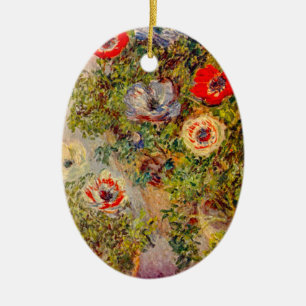 Floral Impressionist Painting - Claude Monet Ceramic Tree Decoration