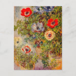 Floral Impressionist Painting - Claude Monet Postcard<br><div class="desc">.</div>