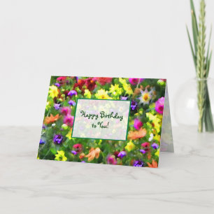 Floral Impressions Birthday Card