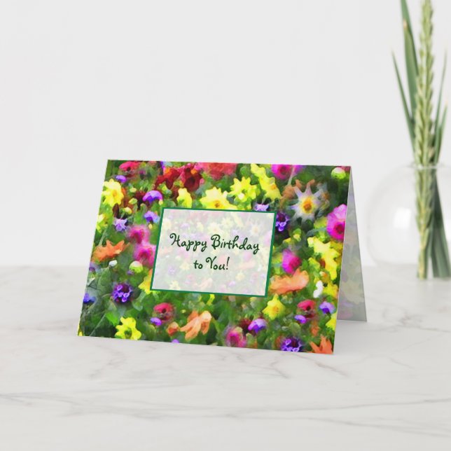 Floral Impressions Birthday Card (Front)