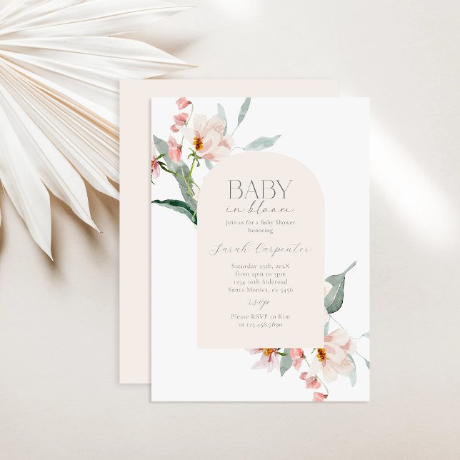 Floral in Bloom Baby Shower Girl Invitation (Creator Uploaded)
