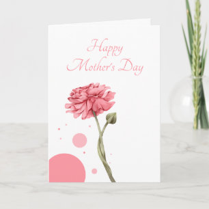 Floral in Pink Photo Mother's Day Card