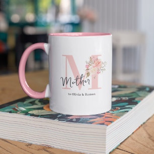Floral Initial Mothers Mum Mug