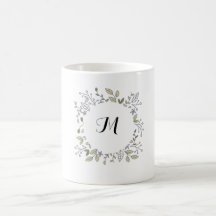 Floral Initial Mug