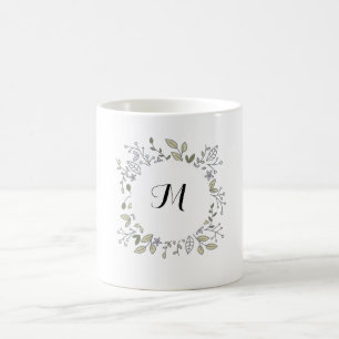 Floral Initial Mug