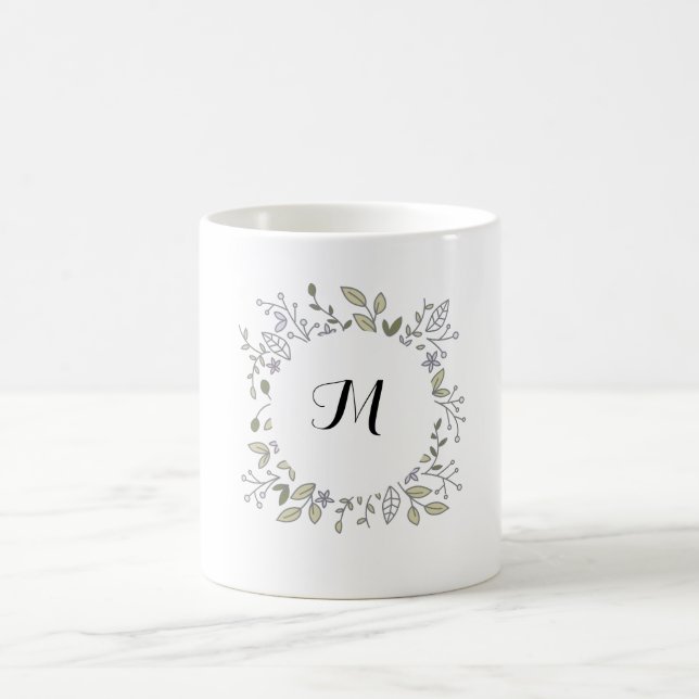 Floral Initial Mug (Center)