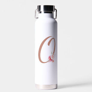 Floral Initial Personalised Water Bottle