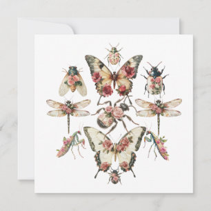 Floral Insects Invitation