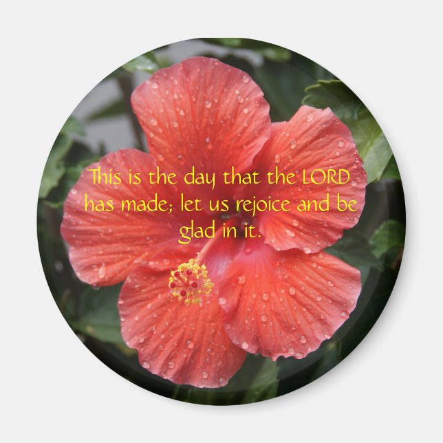 floral inspirational magnet (Front)