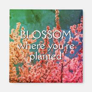 Floral Inspirational Quote Christian Magnet