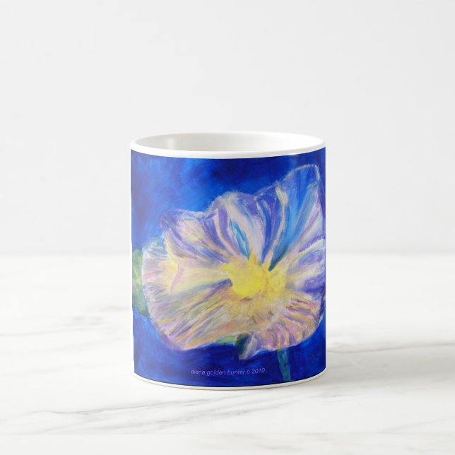 floral intense blue, diana golden hunter c 2010 coffee mug (Center)
