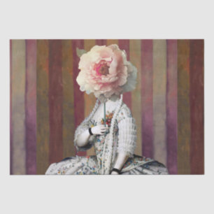 Floral Intrigue Pink Peony Mask Tissue Paper