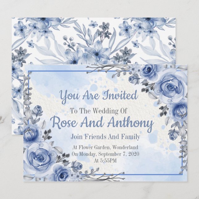 Floral Invitation (Front/Back)