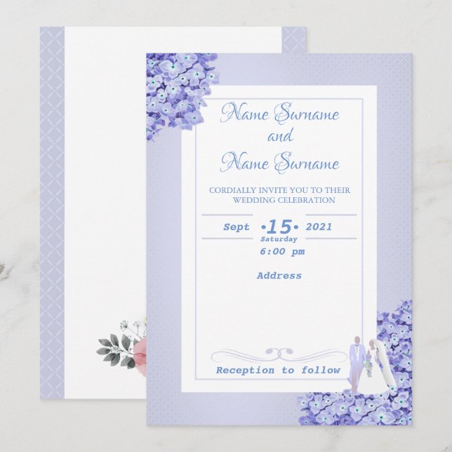 Floral Invitation (Front/Back)