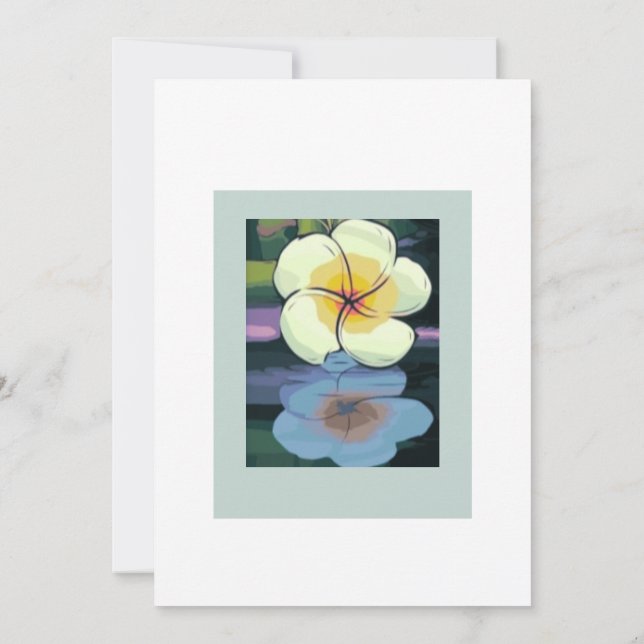 Floral invitation. all occasions. invitation (Back)