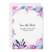 Floral Invitations & Announcements Save the Date