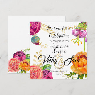 floral invite brunch party shower birthday