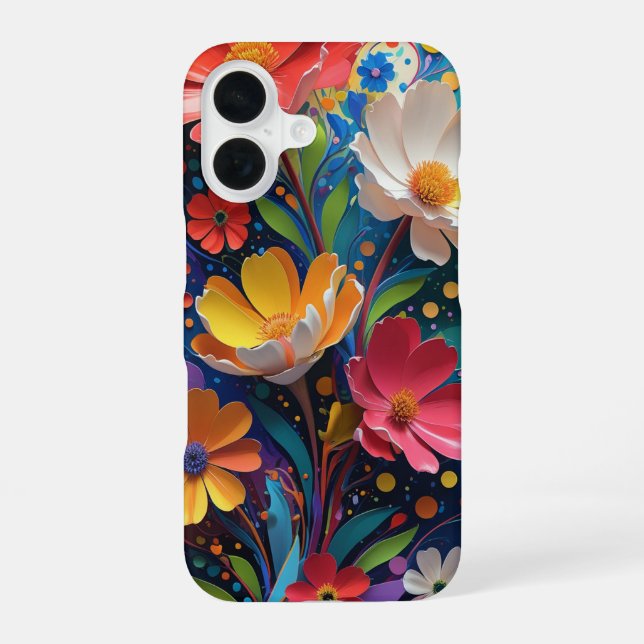 Floral iPhone 16 Case (Back)