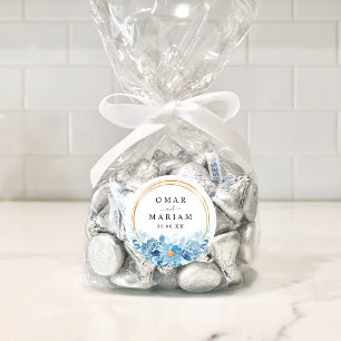 Floral Islamic Nikkah Wedding Favour Classic Round Sticker