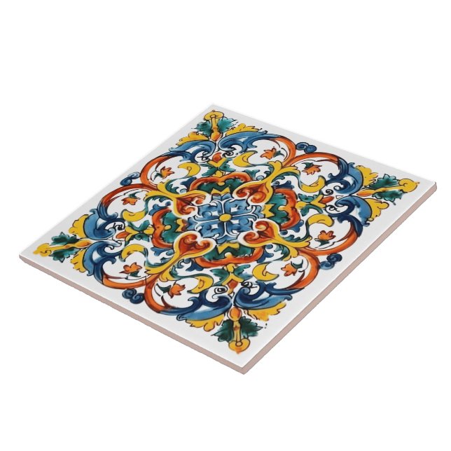 Floral Italian Decorative Tiles (Side)