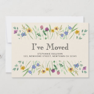 Floral I've Moved Moving Announcement