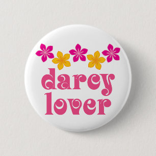 Floral Jane Austen Darcy Lover Gift 6 Cm Round Badge
