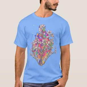 Floral Japanese Sakura Japan Pink Flower Cherry Bl T-Shirt