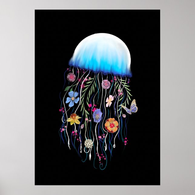 Floral Jellyfish print (Front)