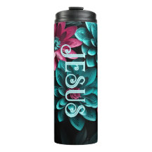 Floral Jesus Thermal Tumbler
