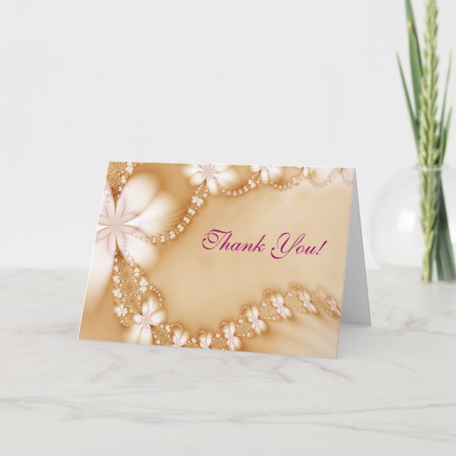 Floral Jewel, Thank You! Thank You Card (Front)