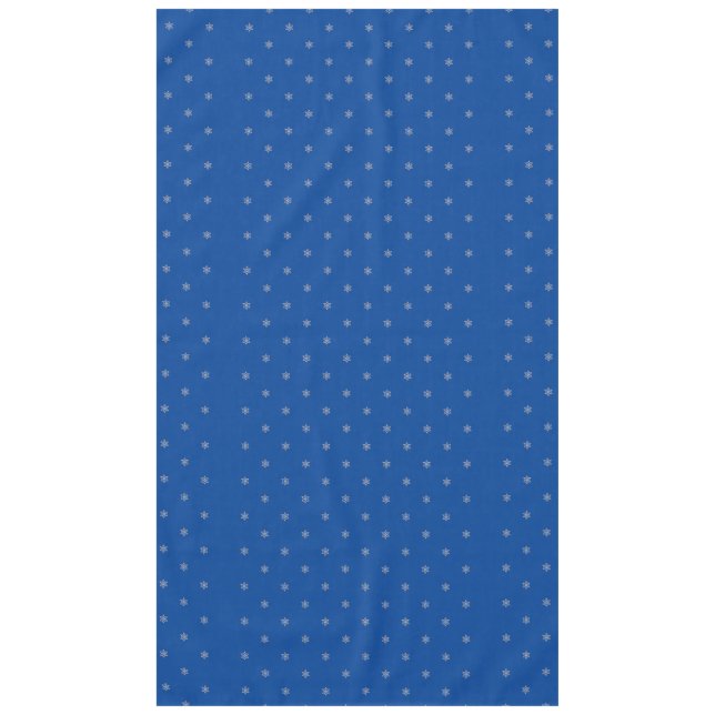 Floral Jewish Stars on Dark Blue (Large) Tablecloth (Front)