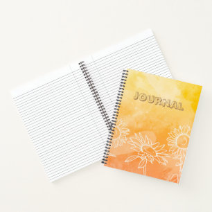 FLORAL JOURNAL 8.5 X 11 SPIRAL NOTEBOOK