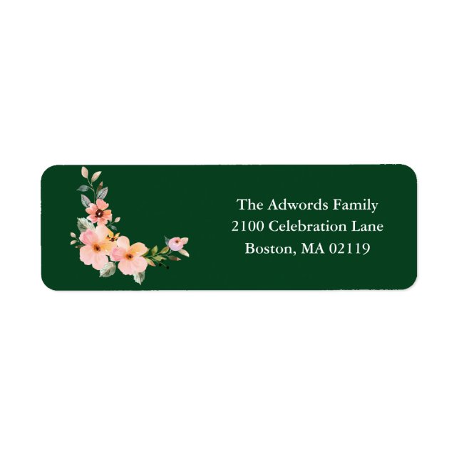Floral Joy Return Address Labels (Front)