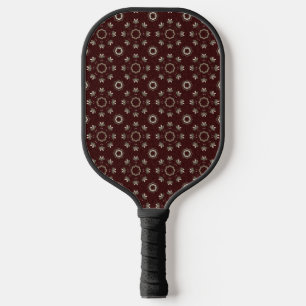 Floral Kabul Coffee And Purple Pickleball Paddle