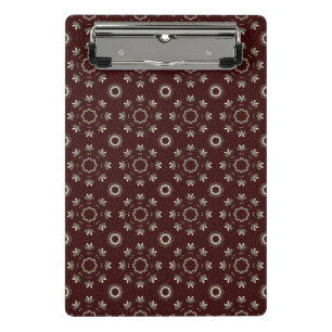 Floral Kabul Coffee Light Flash Mini Clipboard