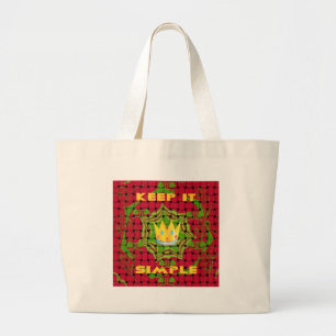 Floral Keep it simple Large Tote Bag