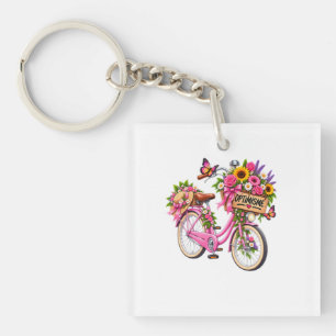 Floral Keychain 'Optimism' – Vintage Pink Bicycle