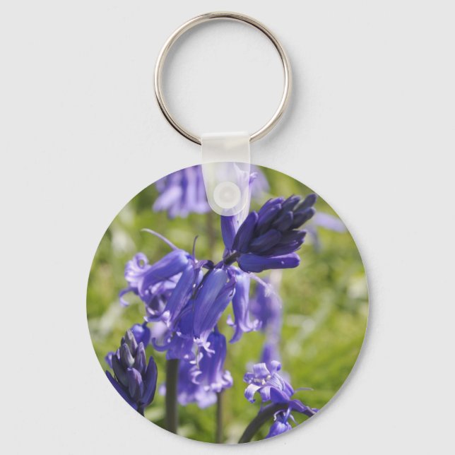 Floral Keychain with Bluebell Flowers (Front)