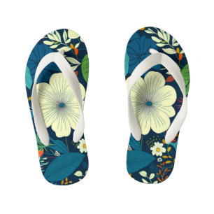 Floral Kid's Flip Flops
