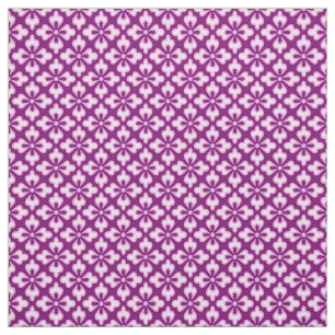 Floral kimono print, light pink and plum fabric